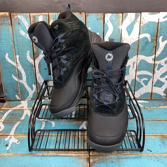 Merrell Thermo Shiver J09625 Mens Sz 9 Blk Suede Waterproof Hiker Boot - Picture 2 of 10